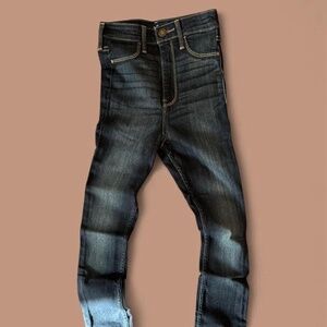 hollister 00 dark wash skinny high rise jeans